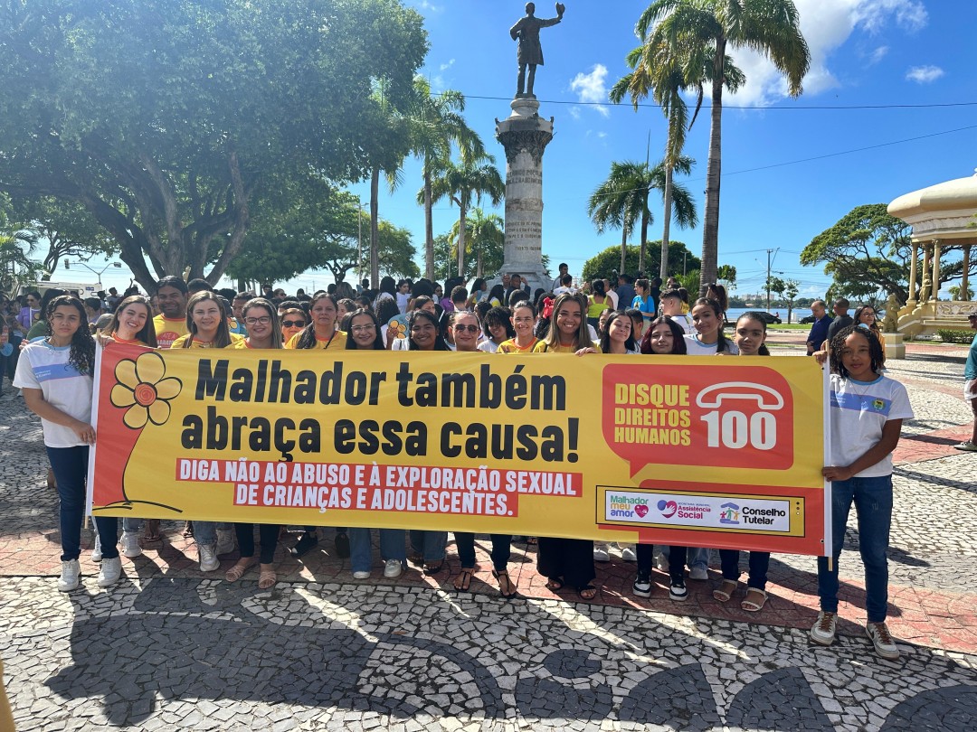 Malhador marca presença na Caminhada do Maio Laranja em defesa da infância